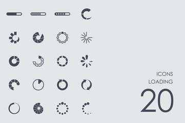 Poster - Set of loading icons