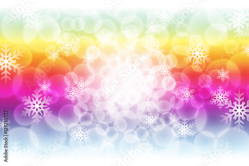 Background Wallpaper Vector Illustration Design Free Free Size Charge Free Colorful Color Rainbow Show Business Entertainment Party Image 背景素材壁紙 雪の結晶 冬景色 光 輝き 季節 自然 ぼかし 淡い雲 柔らか ソフトフォーカス Buy This Stock