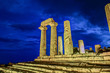 Temple of Juno at night. Valley of Temples, Agrigento.
