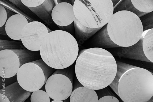 Fotografie, Obraz aluminum metal raw material in the form of long tubes