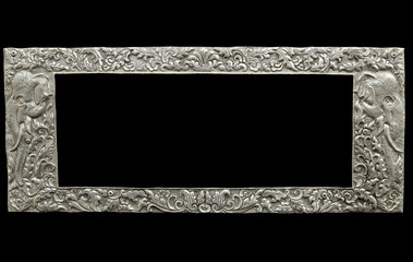 Wall Mural - Photo frame ,Decorative Art of Lanna Thai silver carving art