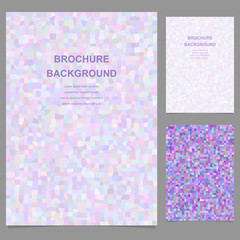 Poster - Purple rectangle tile mosaic brochure template