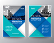 Blue diagonal line Brochure annual report cover Flyer Poster design Layout vector template in A4 size