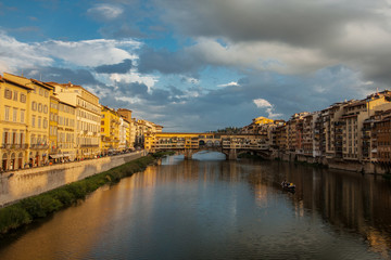 sunset view of Ponte Vecchio