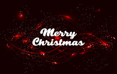 Canvas Print - merry christmas vector text lettering design card template