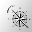 © cstockphotos - Illustration of rejected word written aside compass