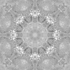 Wall Mural - Mandala with art handmade texture. Kaleidoscopic sacred geometry element. Alchemy, religion, philosophy, astrology and spirituality themes. Magic abstract sign. Universal background for everything.