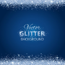 Shiny Background With Glitter Frame And Space For Text
