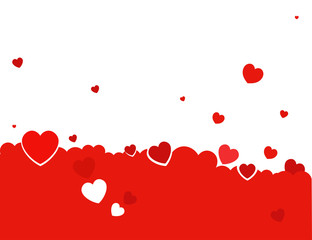 Wall Mural - February 14. Valentines day card, banner. Global love day