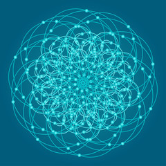 Wall Mural - Sacred geometry symbols and elements background. Alchemy religion philosophy astrology and spirituality themes. Matter space and time. Science in Universe. Golden ratio.