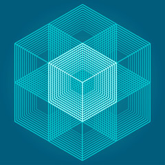 Wall Mural - Sacred geometry symbols and elements background. Alchemy religion philosophy astrology and spirituality themes. Matter space and time. Science in Universe. Golden ratio.