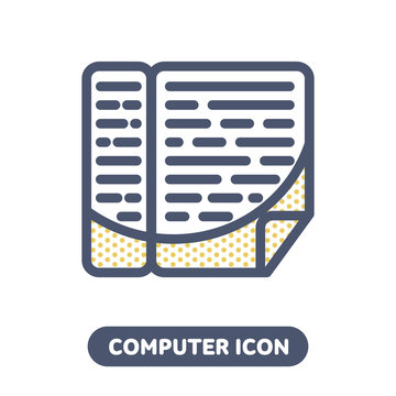 Document vector icon in linestyle