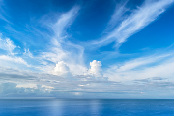 sea and beautiful blue sky