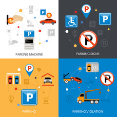 Poster - Parking Icons Set