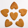 © xan844 - christmas gingerbread cookie in the form of hearts. Valentine's Day concept