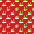 Green fir seamless pattern on red background