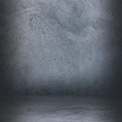 Poster - cement wall and floor with shadow for pattern and background