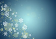 snowflakes on blue gradient background 