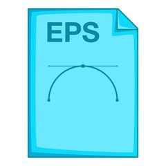 Poster - EPS file icon. Cartoon illustration of EPS file vector icon for web
