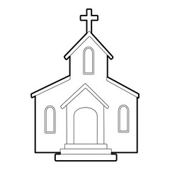 Poster - Church icon. Outline illustration of church vector icon for web