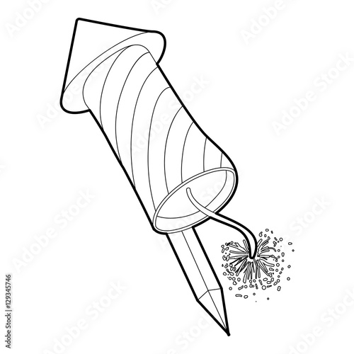 Fotografija Petard icon. Outline illustration of petard vector icon for web