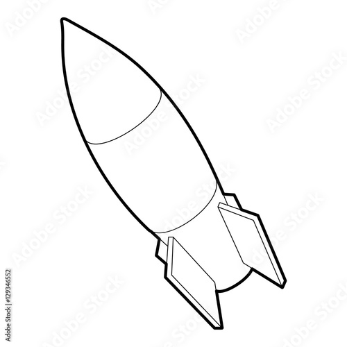 Bomb icon. Outline illustration of bomb vector icon for web - Buy this ...