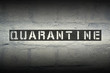 quarantine WORD GR