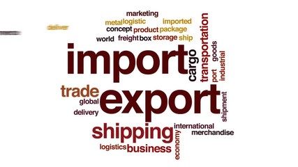 Sticker - Import export animated word cloud.