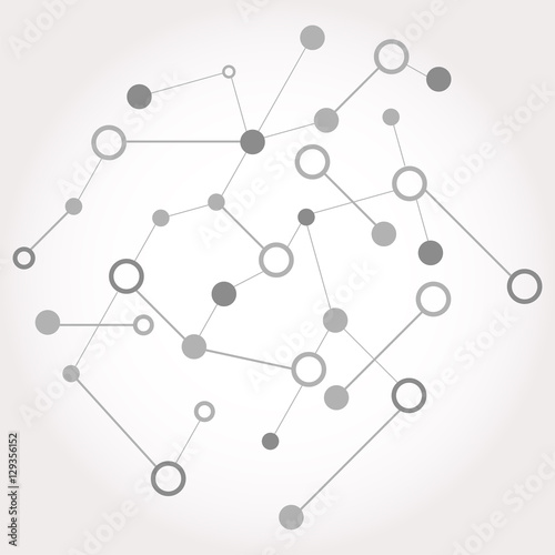 Plakat Koncepcja grafiki sieci społecznej. Streszczenie tło z punktów szyku i linie. Koncepcja geometryczne nowoczesnej technologii. Struktura połączenia. Wizualizacja danych cyfrowych