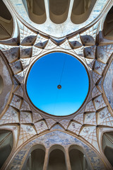 Poster - Light hole in the roof of Tabatabaei historic house in Kashan city, Iran