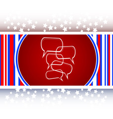 Poster - abstract cloud on web icon button