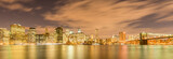 Fototapeta Miasto - Night view of Manhattan and Brooklyn bridge