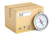 © alexlmx - shipping and delivery concept, parcel and compass. 3D rendering