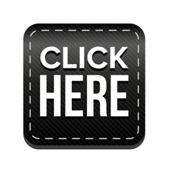 Fototapete - Click Here button vector black
