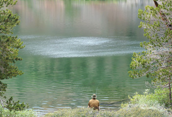 Fisherman at the lake