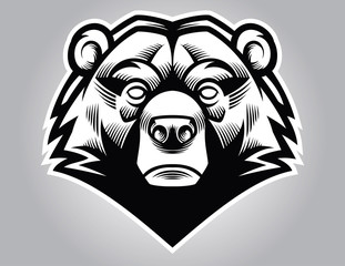Wall Mural - bear head