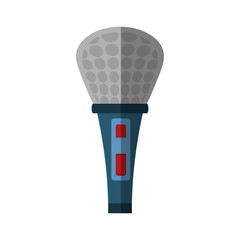 Sticker - microphone music karaoke shadow vector illustration eps 10