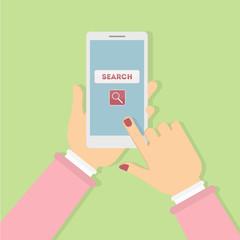 Poster - searching concept use smart phone