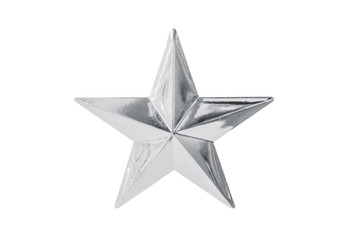 silver star isolated on white background