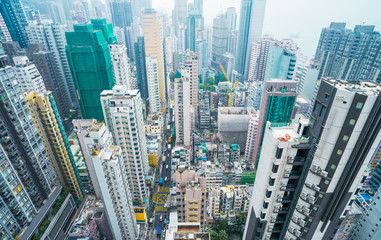  Hong Kong apartment block in China.