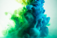 The Colorful Dye In The Water. Abstract Background. Concept Art
