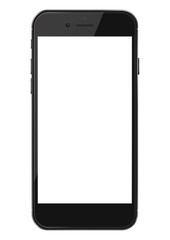 smart phone with blank screen isolated on white background. vector illustration. eps10.