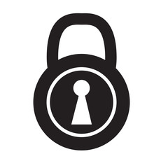 Poster - lock icon on white background. lock sign.