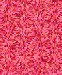 Poster - Red regular triangle mosaic background design