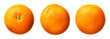 Leinwandbild Motiv Fresh orange fruit isolated on white background