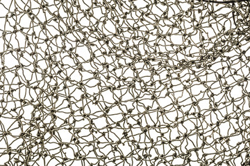 fishing net on a white background