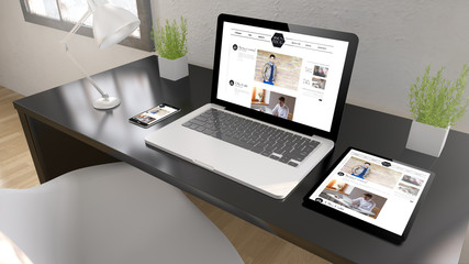 Canvas Print - black desktop devices blog