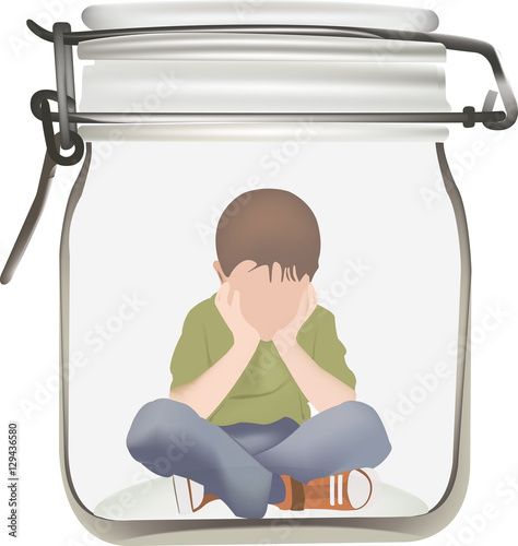Fotografía bambino in provetta triste