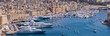 Malta Valetta Valletta Kalkara Birghu Grand Harbor - Großer Hafen - Mittelmeer - Panorama yachten luxusyachten luxus marina privater hafen segler hafenamt heimatfafen anleger birgu the three cities