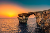 Fototapeta Morze - Azure Window at Sunset, Gozo, Malta